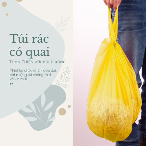 Túi rác có quai vàng Túi rác có quai vàng