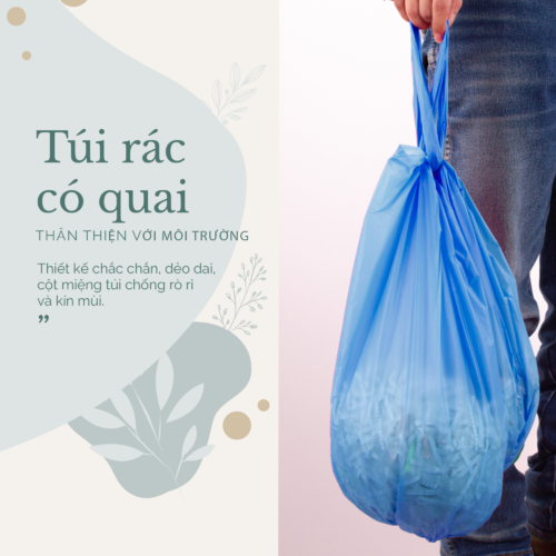 Túi rác có quai xanh Túi rác có quai xanh