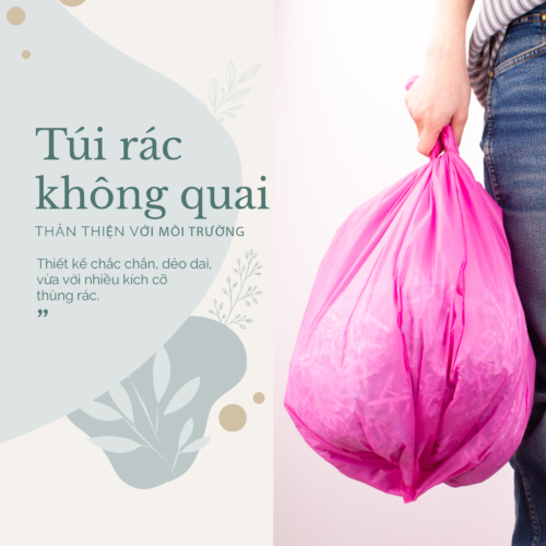 Túi rác không quai màu hồng Túi rác không quai màu hồng